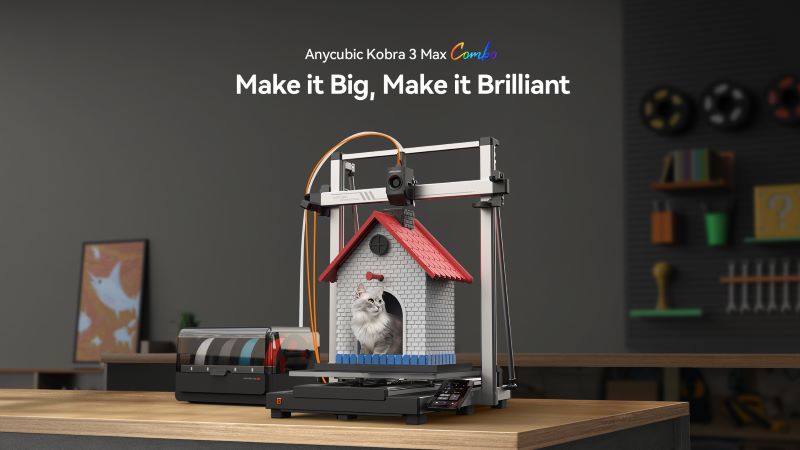 Anycubic Kobra 3 Max Combo : L'imprimante 3D multicolore grand format par excellence