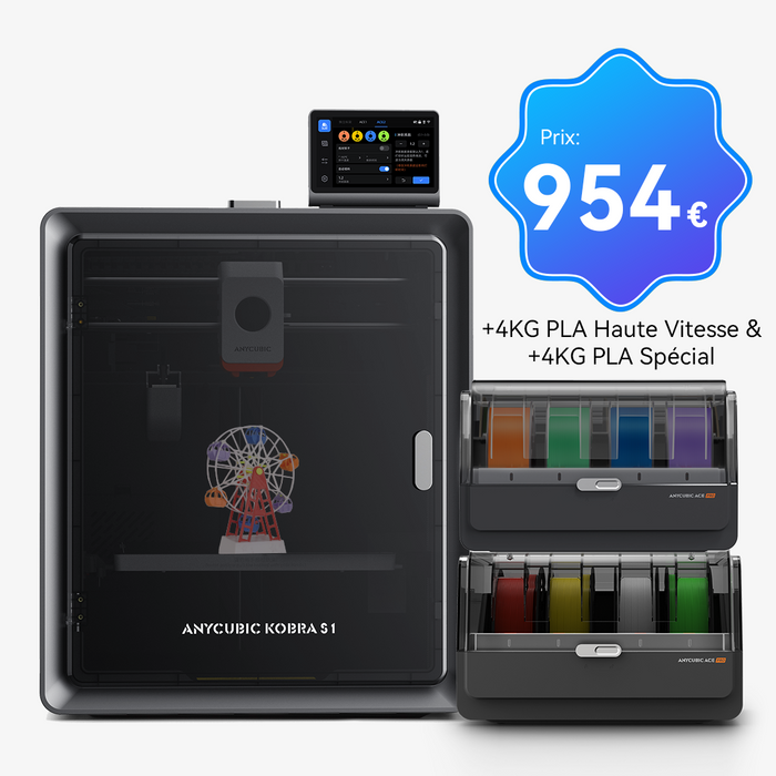 Lot de filaments Kobra S1 Combo 8 kg (PLA spécial, PLA haute vitesse) - 8 couleurs