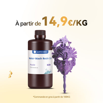 Résine Lavable à l'eau 2.0 10-100KG