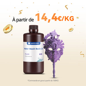 Résine Lavable à l'Eau 2.0 10-100KG