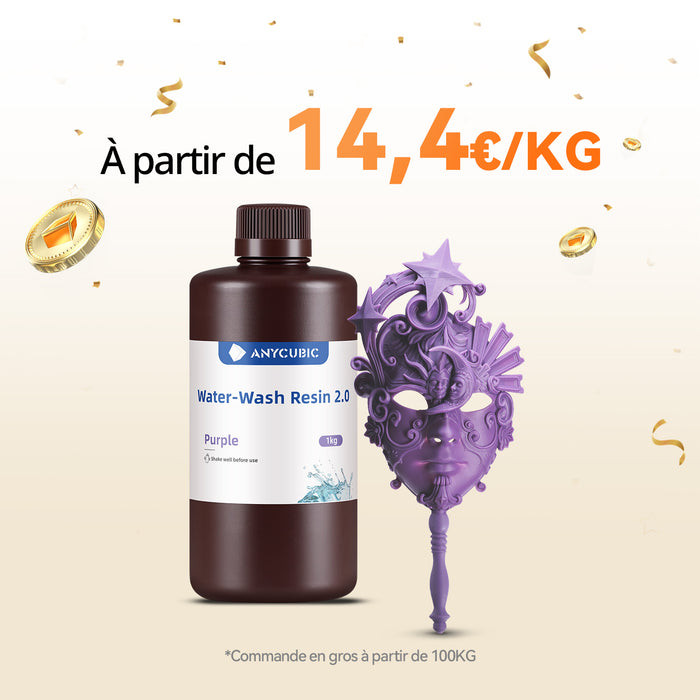 Résine Lavable à l'Eau 2.0 10-100KG