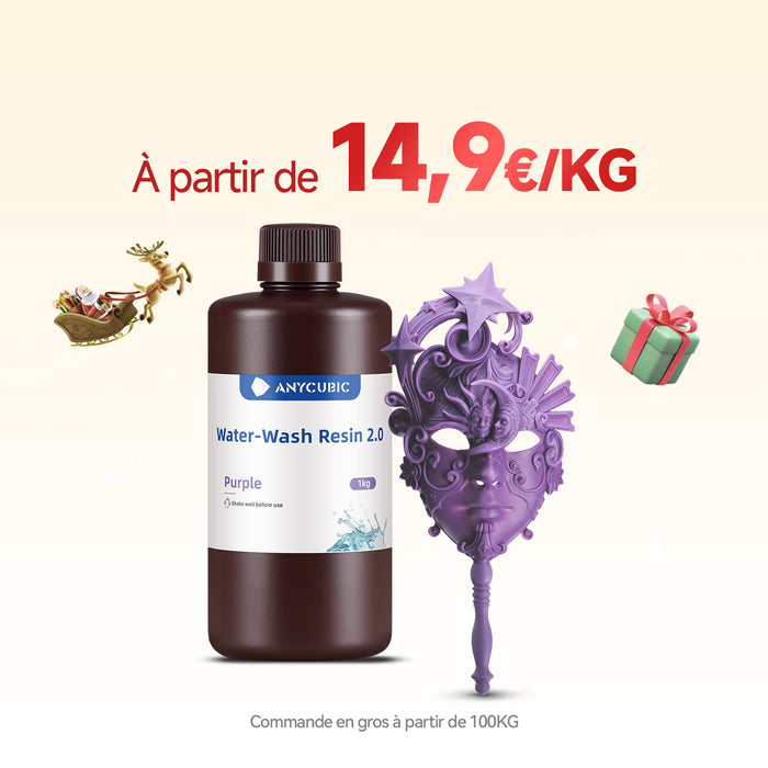 Résine Lavable à l'eau 2.0 10-100KG