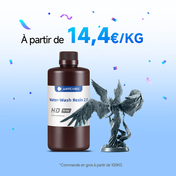 Résine Lavable à l'Eau 2.0 10-100KG
