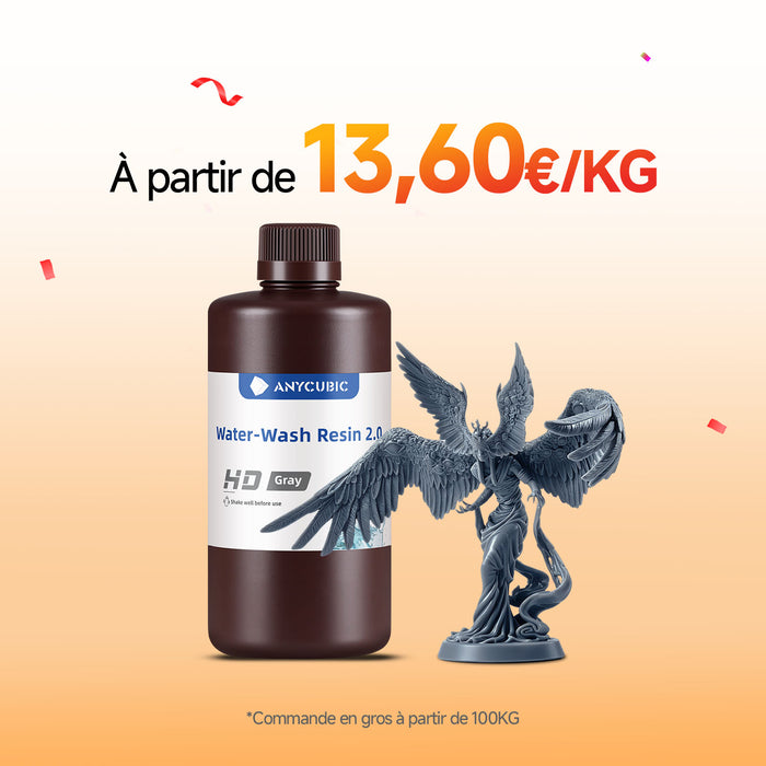 Résine Lavable à l'Eau 2.0 10-100KG