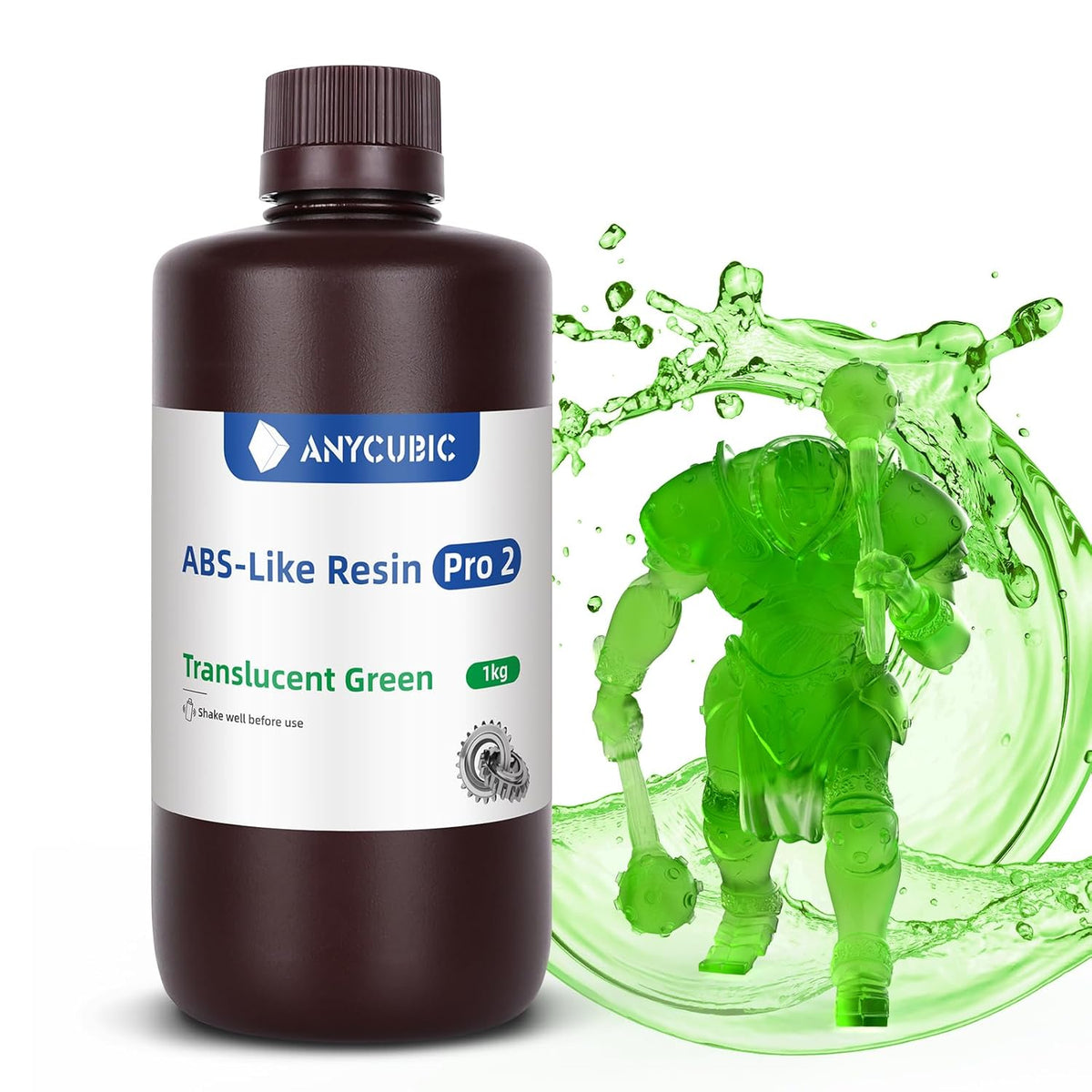 ANYCUBIC ABS-Like Résine Pro 2, Résine pour Imprimante 3D à Haute Résistance et Ténacité, Haute Précision, Résine Durcissant aux UV 405 nm pour Imprimantes 3D MSLA/LCD/DLP, Clair 1000g ANYCUBIC ABS-Like Résine Pro 2, Résine pour Imprimante 3D à Haute Résistance et Ténacité, Haute Précision, Résine Durcissant aux UV 405 nm pour Imprimantes 3D MSLA/LCD/DLP, Clair 1000g