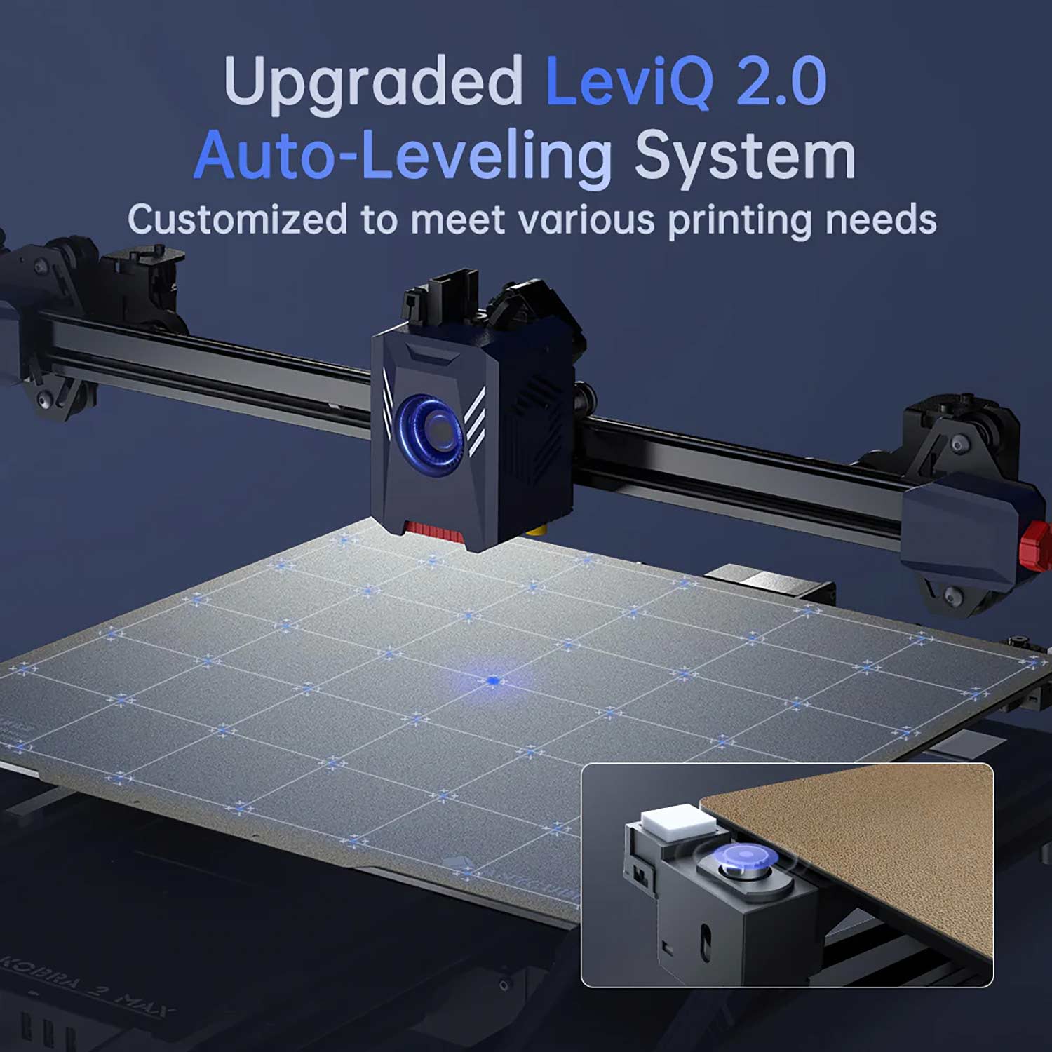 Anycubic Kobra 2 imprimante 3D Neo LeviQ 2.0 Mise à niveau automatique 250 mm/s Vitesse d Anycubic Kobra 2 imprimante 3D Neo LeviQ 2.0 Mise à niveau automatique 250 mm/s Vitesse d